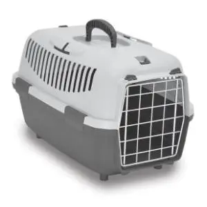 petmax-lux-2-transporter-metalna-vrata-sivi