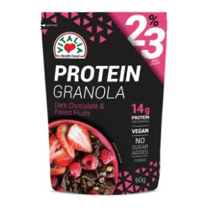 VITALIA Protein granola crna čokolada i crveno voće 60g slide slika