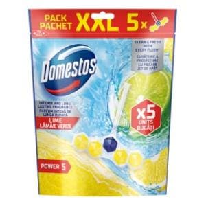 WC osveživač DOMESTOS power 5 lime 5x50g slide slika