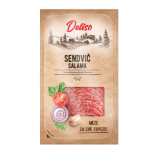 DELISO sendvič salama slajs 200g slide slika