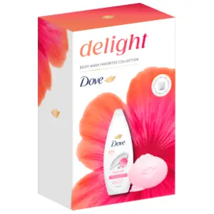 DOVE set Delight petal soft (gel za tuširanje, sapun i pufna) slide slika