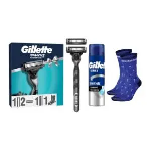 GILLETTE set Mach3 (brijač, gel za brijanje 200ml i čarape) slide slika