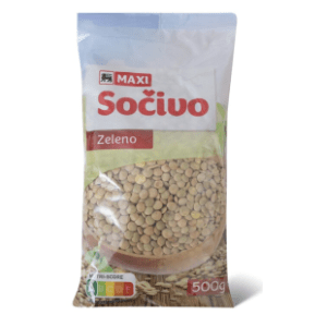 MAXI zeleno sočivo 500g slide slika