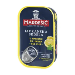 Sardina MARDEŠIĆ jadranska u marinadi od limuna bez ulja 100g slide slika