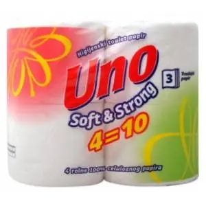 Toalet papir UNO soft & strong 3sloja 4kom slide slika