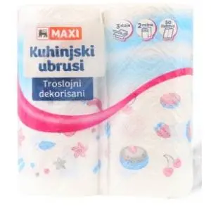 Ubrus MAXI dekorisani 3sloja 2kom slide slika