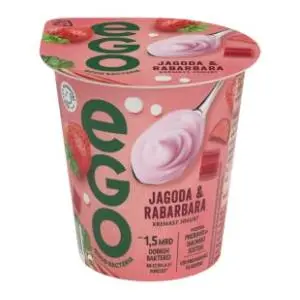 Voćni jogurt EGO jagoda i rabarbara 330g slide slika