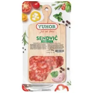 YUHOR sendvič kobasica slajs 100g slide slika