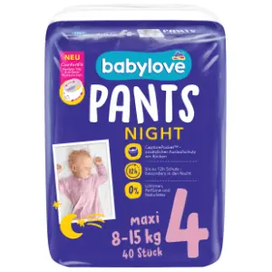 BABYLOVE noćne pelene pants 4 maxi 40kom slide slika