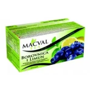 MACVAL čaj borovnica i limun 40g slide slika