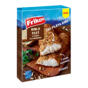 Smrznuta panirana riba FRIKOM sa semenkama 250g slide slika