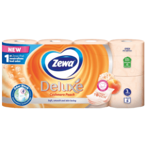 Toalet papir ZEWA deluxe peach 3sloja 8kom slide slika