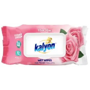 Vlažne maramice KALYON flower garden pink ruža 72kom slide slika