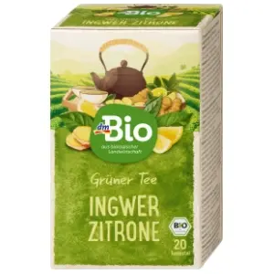 DM BIO zeleni čaj sa đumbirom i limunom 40g slide slika