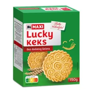 Keks MAXI Lucky 150g slide slika