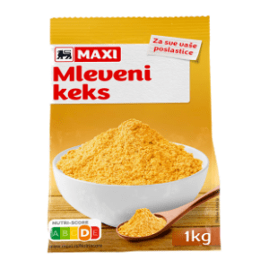 Keks MAXI mleveni 1kg slide slika