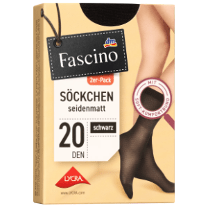 FASCINO sokne svilene mat 20den crne 2 para 35-38 slide slika