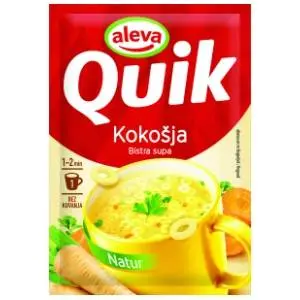 Instant supa QUIK Aleva natur kokošija bistra 15g slide slika