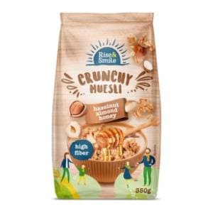 Musli RISE&SMILE Crunchy lešnik badem i med 350g slide slika