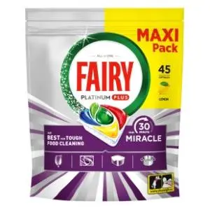 Tablete FAIRY Platinum Plus 30min miracle lemon 74kom slide slika
