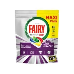 Tablete FAIRY Platinum Plus 30min miracle lemon 45kom slide slika