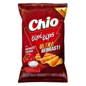 Čips CHIO ultra rebrasti kremasta paprika 80g slide slika