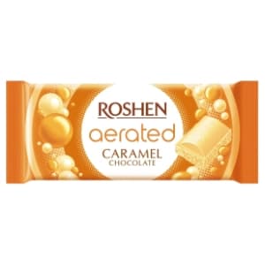 Crna čokolada ROSHEN bubble white karamela 80g slide slika