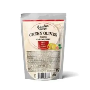 GARDEN GOOD zelene masline sa paprikom 180g slide slika