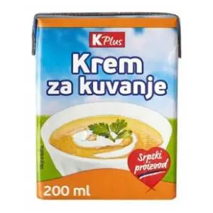 Krem za kuvanje K PLUS 200ml slide slika