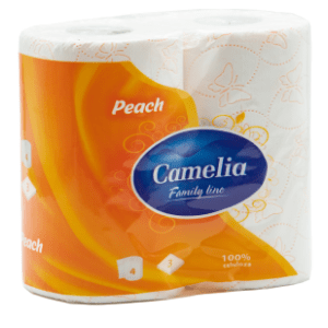 Toaletni papir CAMELIA breskva 3sloja 4kom slide slika