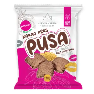 ALEKSANDRIJA Pusa bezglutenski kakao keks sa prosom 150g slide slika