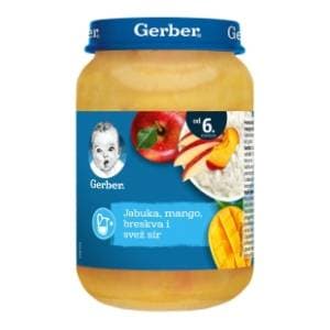 GERBER kašica jabuka mango breskva sir 190g slide slika