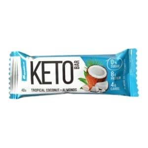 Keto bar BOMBBAR nepreliveni tropski kokos i badem 40g slide slika