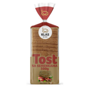 KLAS tost hleb sa semenkama 500g slide slika