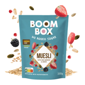 Musli BOOM BOX crveno voće i semenke 350g slide slika
