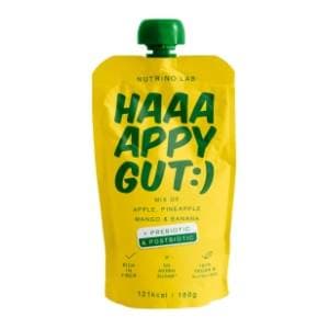 NUTRINO Lab voćni pire Haapy gut jabuka ananas mango 180g slide slika