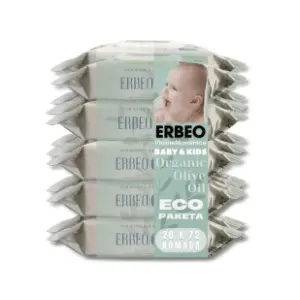 Vlažne maramice ERBEO organic olive oil 20x72kom slide slika