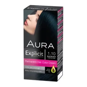 AURA Explicit farba za kosu 1.10 plavetno crna slide slika