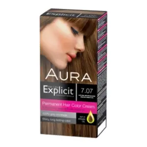 AURA Explicit farba za kosu 7.07 prirodno smeđe plava slide slika