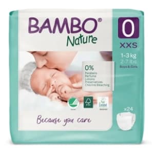 BAMBO pelene nature 0 XXS 24kom slide slika