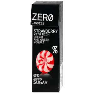 Bombone ZERO CANDIES grčki jogurt i jagoda 0% šećera 32g slide slika