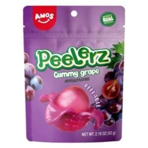 Gumene bombone AMOS Peelerz grape 65g slide slika