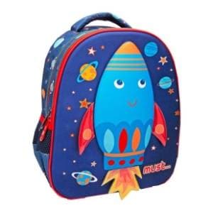 Ranac za školu MOJA KNJIŽARA 3D Space rocket slide slika