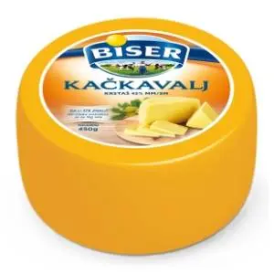 Sir BISER kačkavalj krstaš 45%mm 450g slide slika