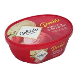 Sladoled GELADO Double vanila jagoda 1000ml slide slika