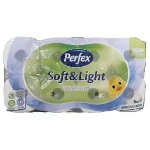 Toalet papir PERFEX soft & light premium 3sloja 8kom slide slika