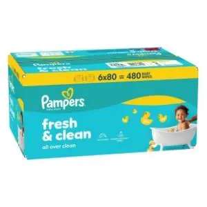 Vlažne maramice PAMPERS fresh clean 6x80kom slide slika