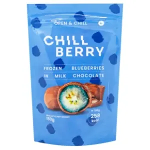 CHILLBERRY smrznute borovnice u mlečnoj čokoladi 150g slide slika