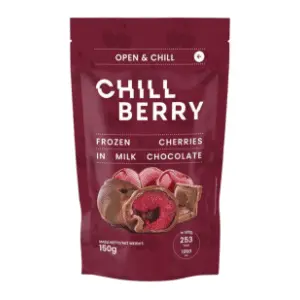 CHILLBERRY smrznute višnje u mlečnoj čokoladi 150g slide slika