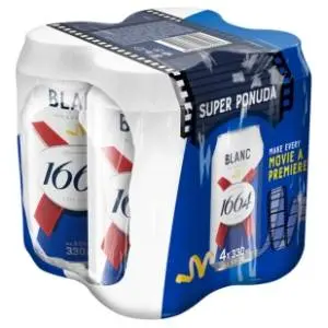 KRONENBOURG Blanc 1664 limenka 4x0,33l slide slika